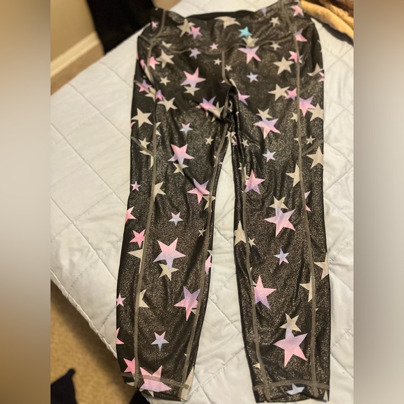 torrid Pants - Torrid Black Leggings with Pink and White Stars